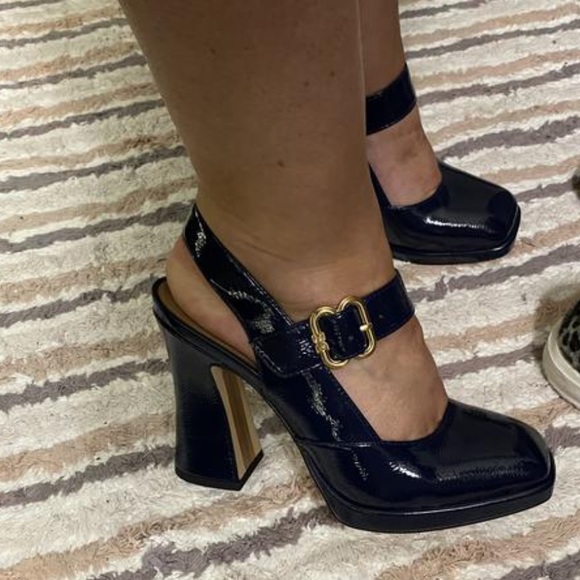 Sam edelman black patent jildie platform slingback mary jane heels size 6 - Picture 7 of 7